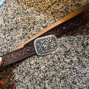 Ariat Floral Emboss Buckle Belt